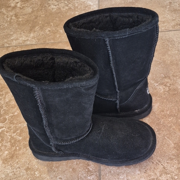BearPaw Black Women's Boots sz 8/9 - Picture 6 of 8